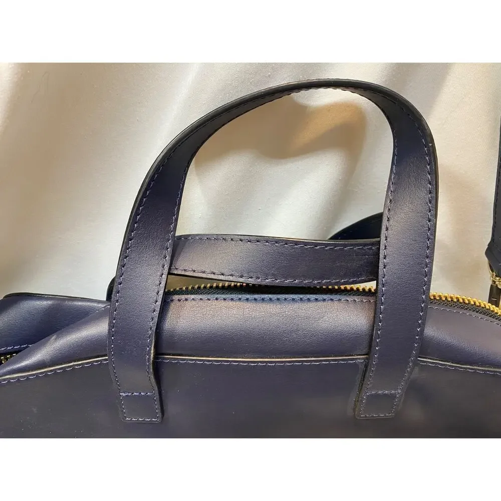 Kate Spade Navy Blue Calf-Hair Shoulder Crossbody Bag